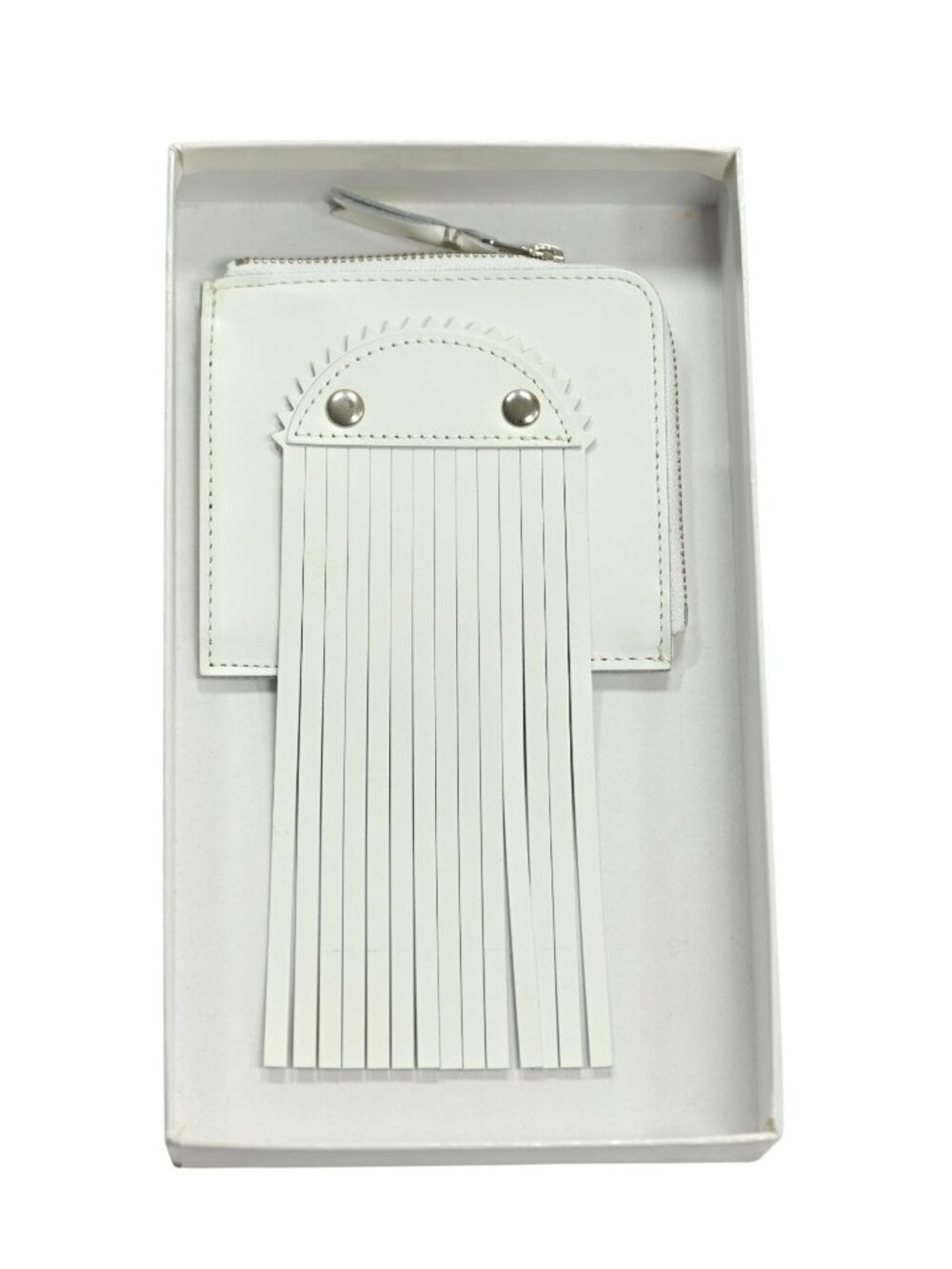 Comme des Garcons Fringe Wallet in White